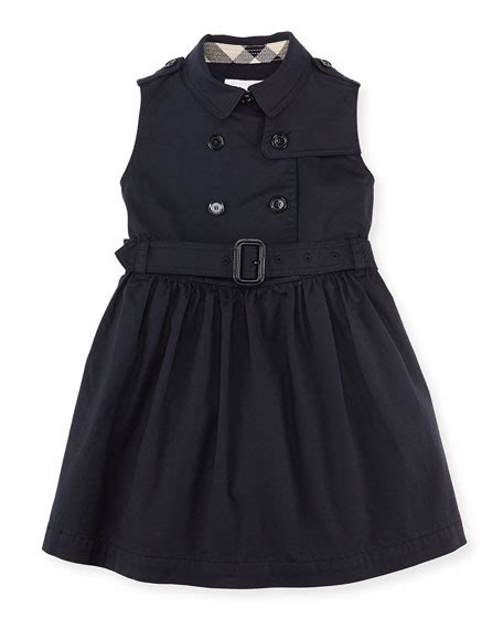 burberry navy sleeveless trench dress